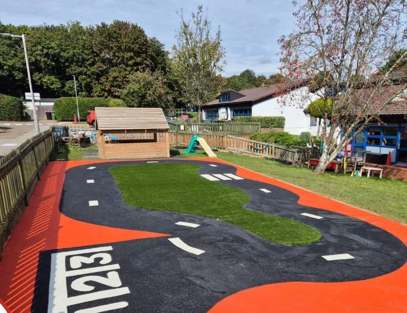 EYFS race track resurfacing, Cold Harbour C of E Primary School, Milton Keynes