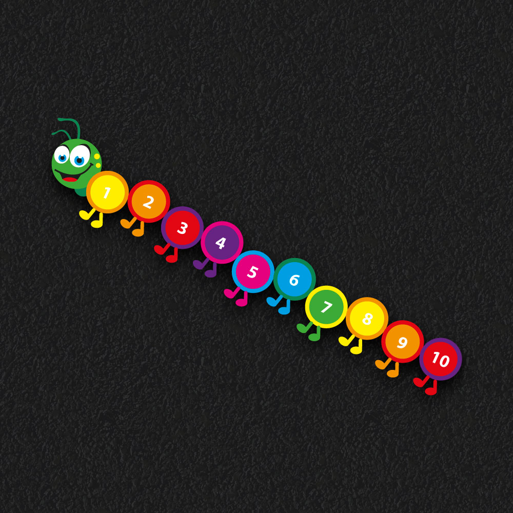 Number lines &amp; ladders playground markings by Commercial Play