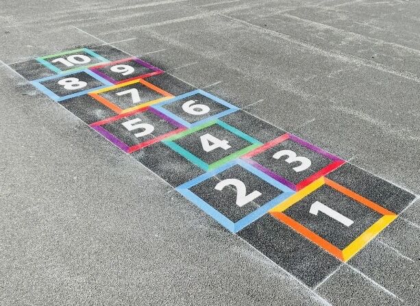 Number and maths playground markings